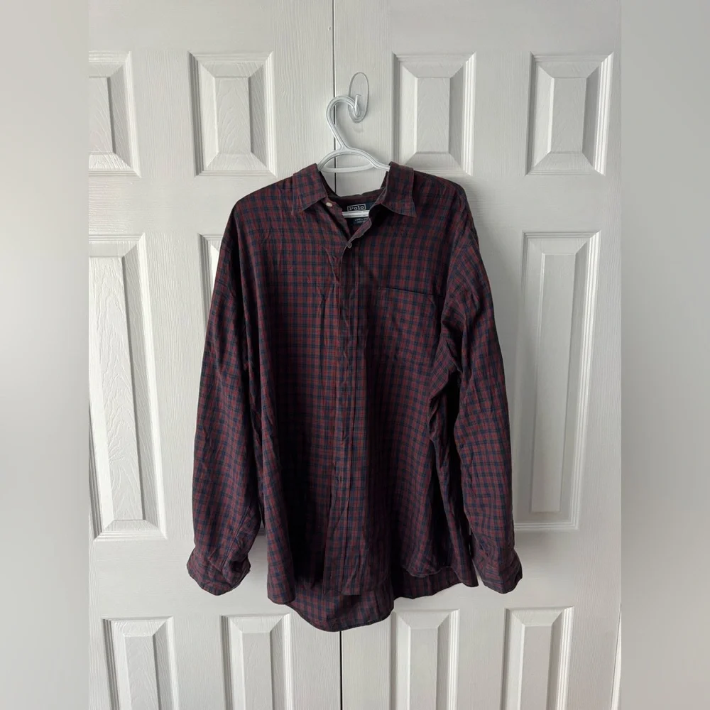 Vintage Polo Ralph Lauren Lowell Sport Plaid Flannel Button Down XL – Christmas